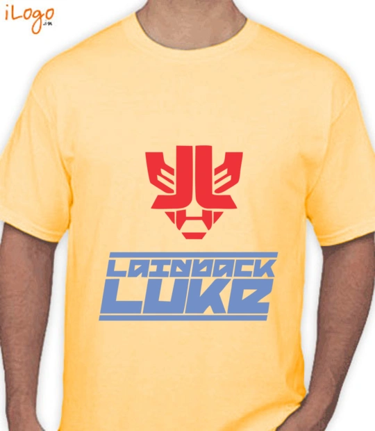 Yellow cartoon character Laidback-luke- T-Shirt