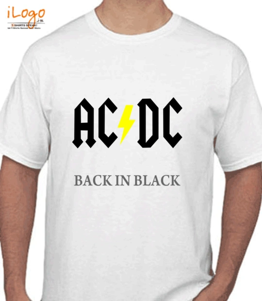 Black products AC-DC-Music-Back-In-Black T-Shirt
