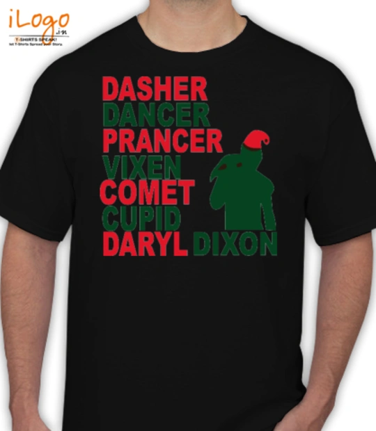 Lol reindeer-names-daryl-dixon-christmas-tee-shirt T-Shirt