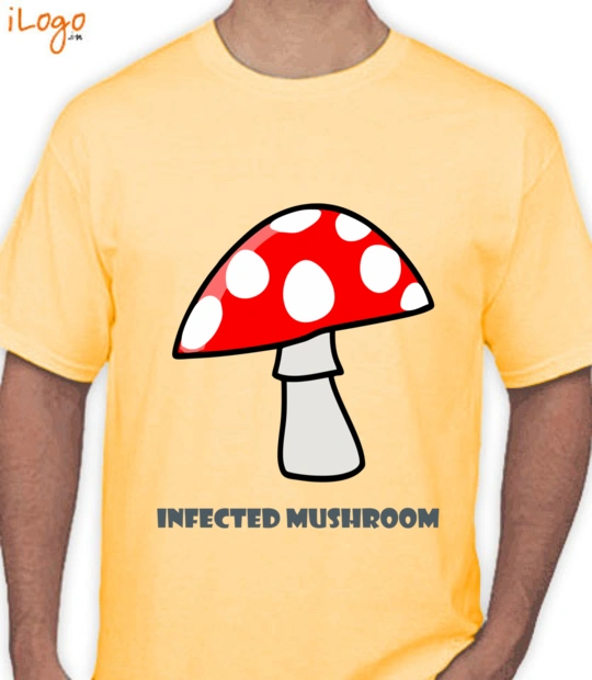 Yellow color cute pokemon infected-mushroom- T-Shirt