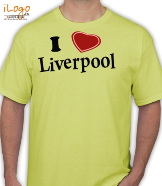Yellow cartoon character I-LOVE-LIVERPOOL T-Shirt