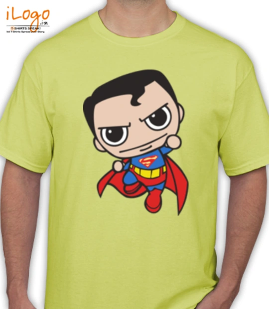 Thomas muller balck yellow chibi-superman-flying-t-shirt T-Shirt