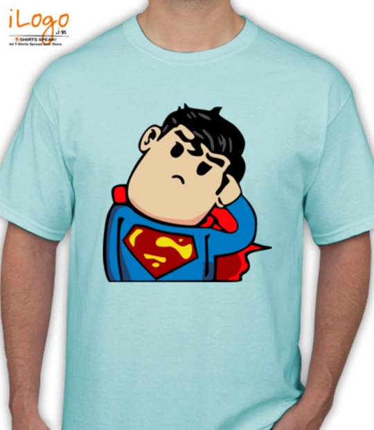Off confused-superman-ripped-off-navy T-Shirt