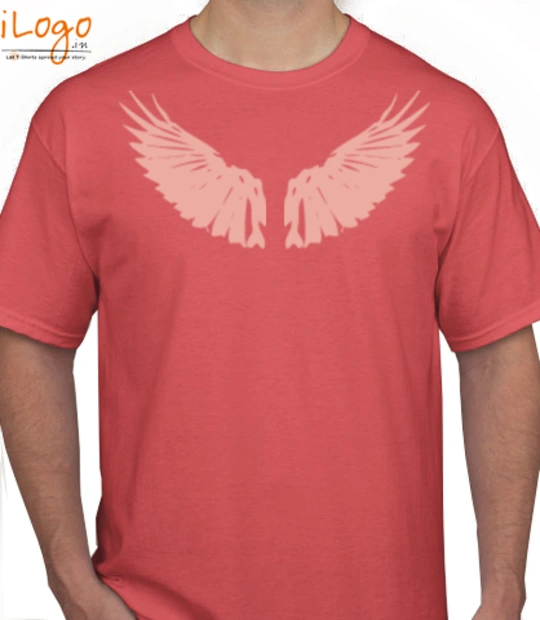 T shirts Wings-on-Red T-Shirt
