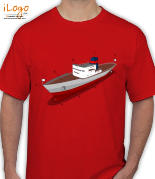 Ship Pilot Ship-diagram-numbers T-Shirt
