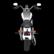 Grey-bike-number-Personalised