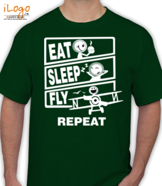  Eat-Sleep-Fly-Repeat T-Shirt