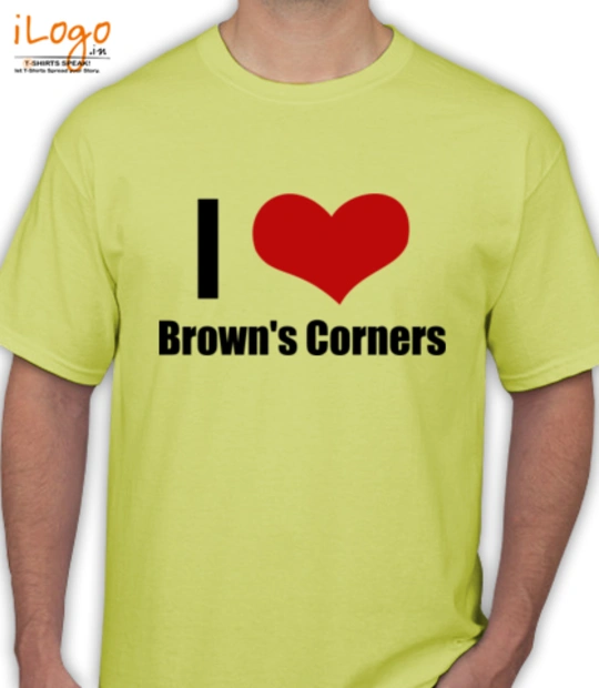 RAND YELLOW Brown%sCorners T-Shirt