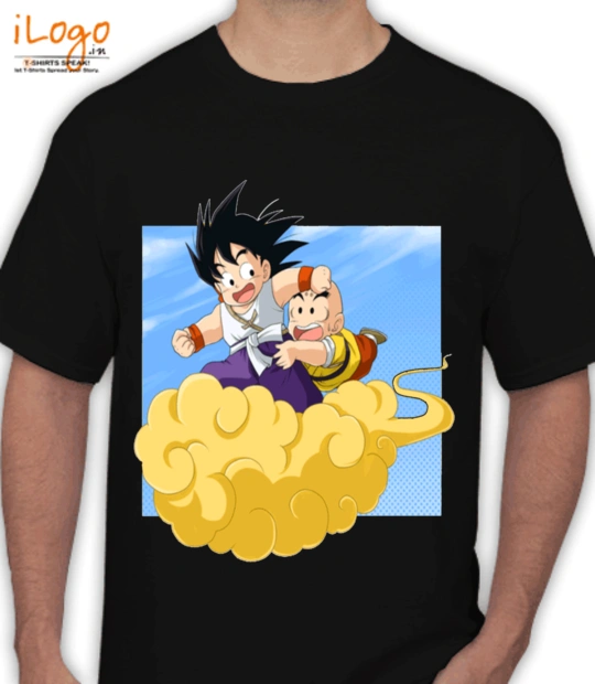 Goku Goku-and-Krillin-on-the-Flying-Nimbus T-Shirt