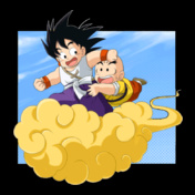 Goku-and-Krillin-on-the-Flying-Nimbus