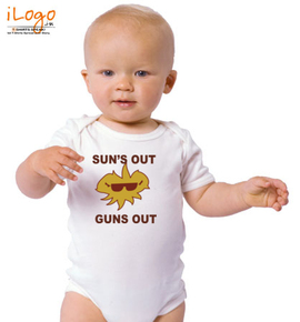 SUN%S-OUTN-GUNS-OUT - Baby Onesie for 1 year