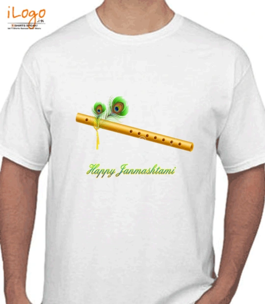 Janmashtami bansuri-nel-fondo-di-janmashtami- T-Shirt