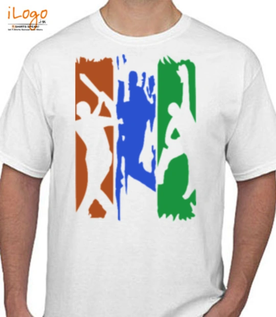Cricket indian-flag- T-Shirt