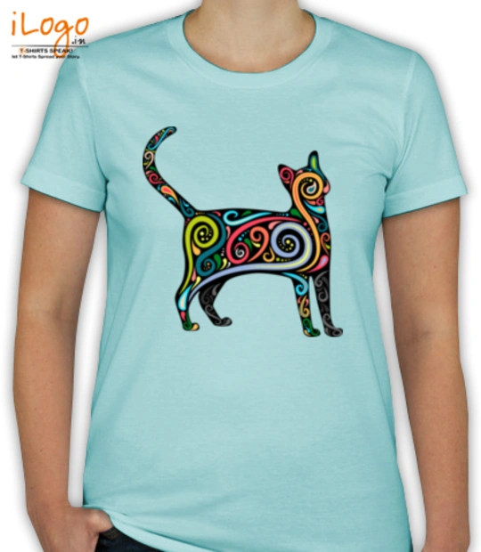 CAT Colourful-cat T-Shirt