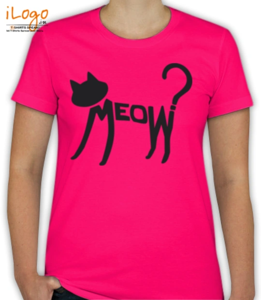 Black products Meow T-Shirt