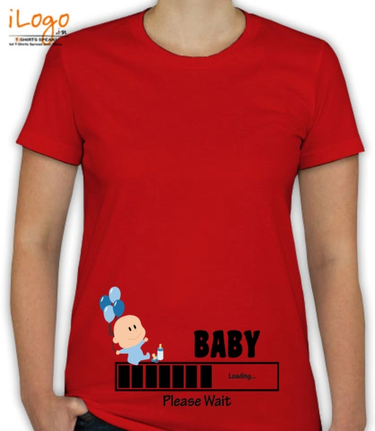 Baby shower Baby-Loading-Please-Wait T-Shirt
