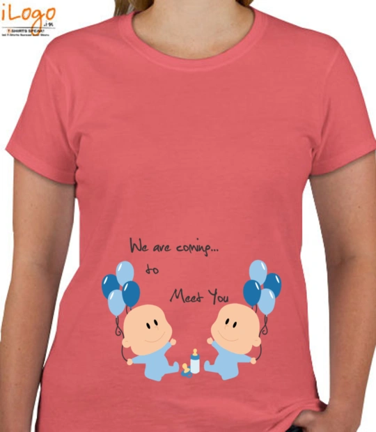 Peek a boo baby born We-are-coming-to-meet-you T-Shirt