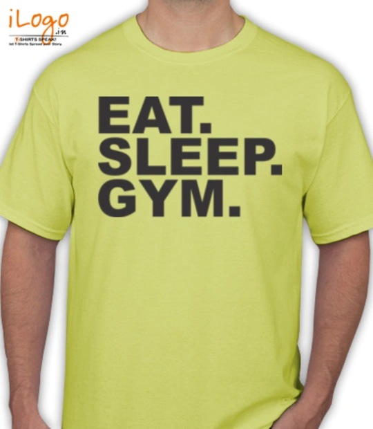 Gym fitness exercise EAT-SLEEP-GYM T-Shirt