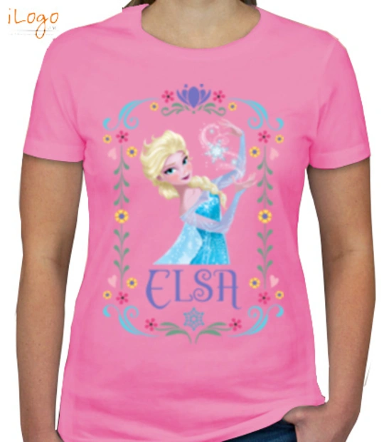Elsa elsa-with-border T-Shirt