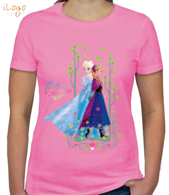 Sisters flower-anna-and-elsa T-Shirt