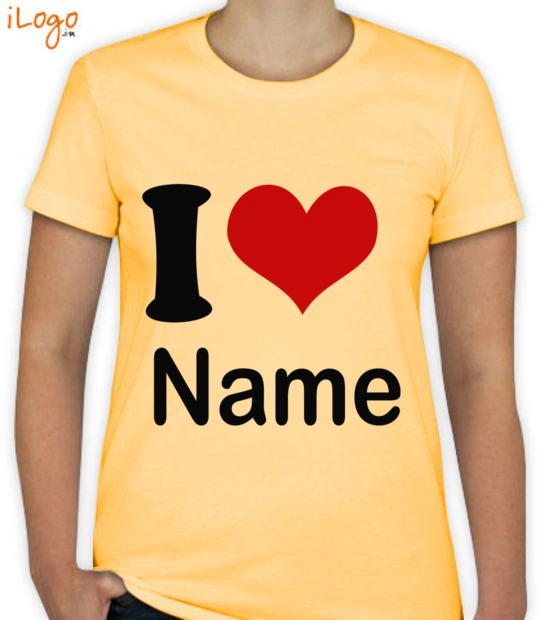 Yellow cartoon character i-love-name T-Shirt
