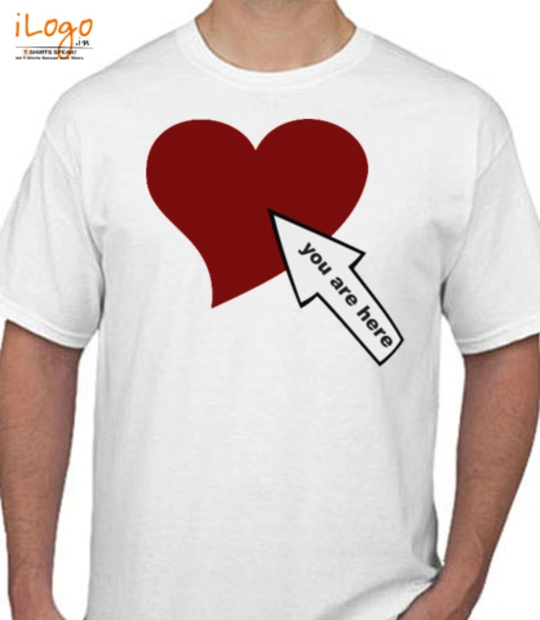 Valentine's Day you-are-here T-Shirt