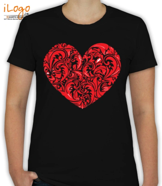 Friendship Day Floral-Heart T-Shirt