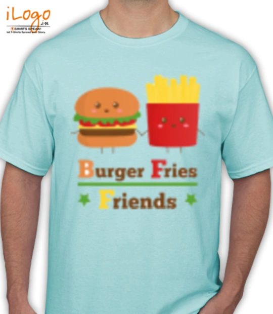 Friendship Day kawaii-burger-and-fries- T-Shirt