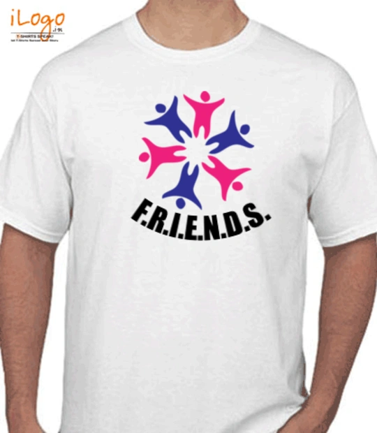 friends-in-pink-circle - Men's T-Shirt