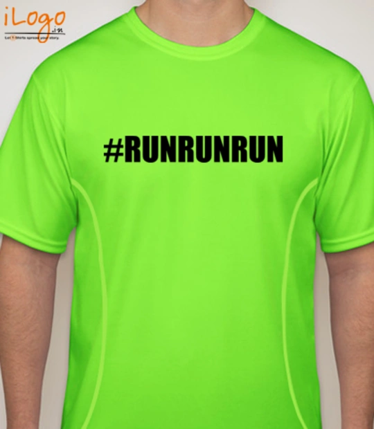 Performance sports %run-run-run T-Shirt