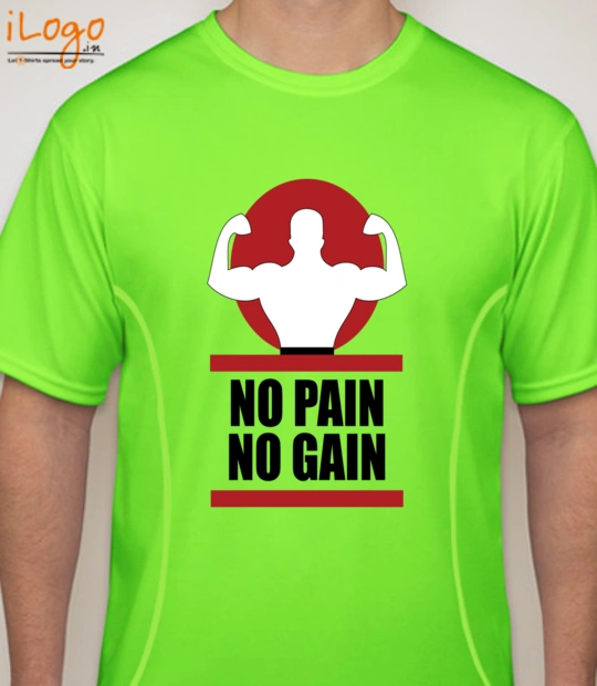 Running runner no-pain-no-gain. T-Shirt