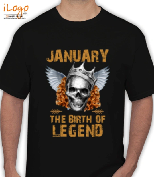 Legends are Born in January Legends-are-born-in-January. T-Shirt