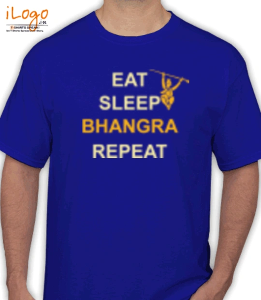 Punjab eat-sleep-bangra-repeat T-Shirt