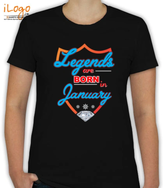 Legends are Born in January born-in-january T-Shirt