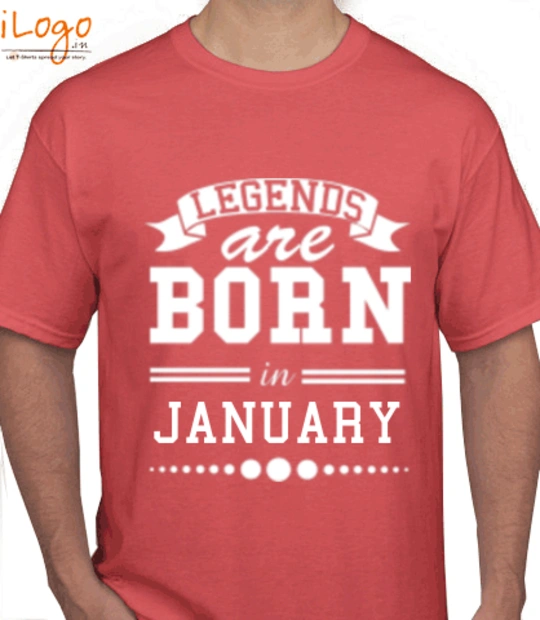 Legends are Born in January LEGENDS-BORN-IN-January-. T-Shirt
