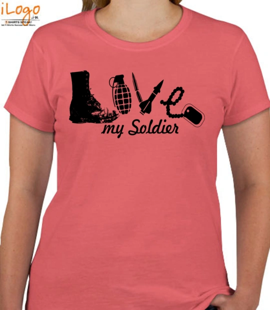 LOVE UR SOLDIER GUN ARMS love-may-soldier T-Shirt