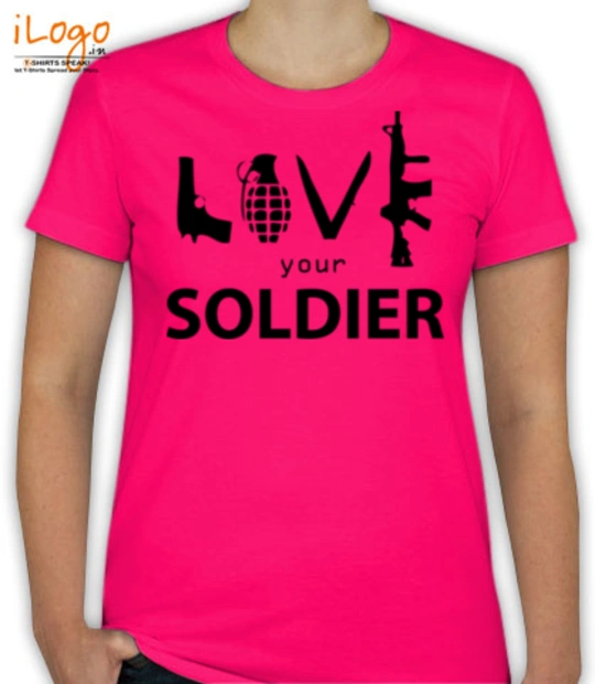 LOVE UR SOLDIER GUN ARMS love-your-soldier T-Shirt