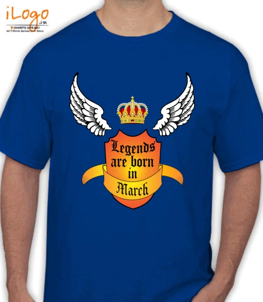 Legends are Born in March march T-Shirt