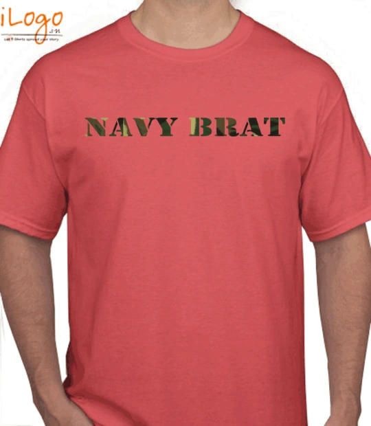Naval navy-brat-in-army-texture T-Shirt