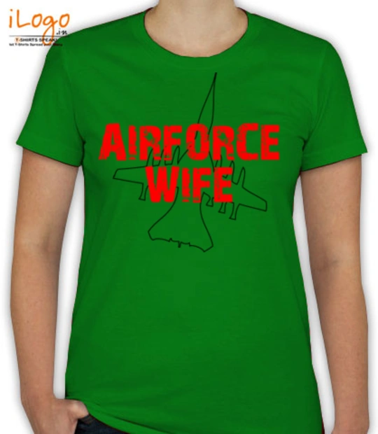 Air Force Wife airforce-wife-plain-outline T-Shirt