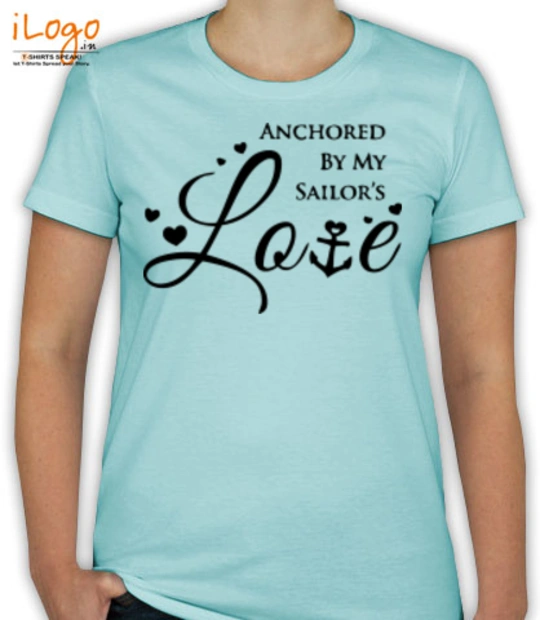 Navy Wife anchor-by-my-sailor T-Shirt