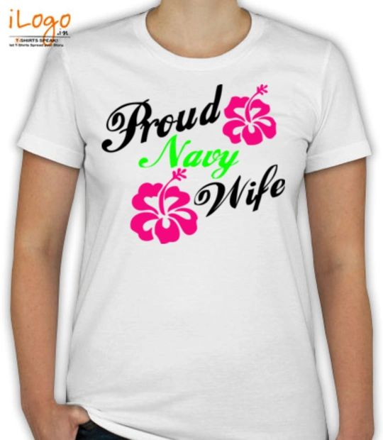 Navy Wife navy-wife-with-flower T-Shirt