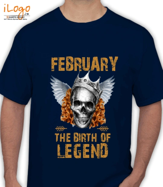 LEGENDS-BORN-IN-FEBRUARY.-. - T-Shirt