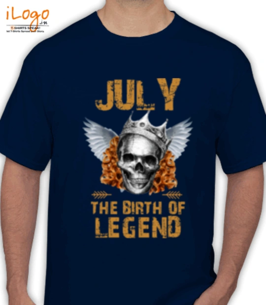 Legends are Born in July LEGENDS-BORN-IN-JULY.-. T-Shirt
