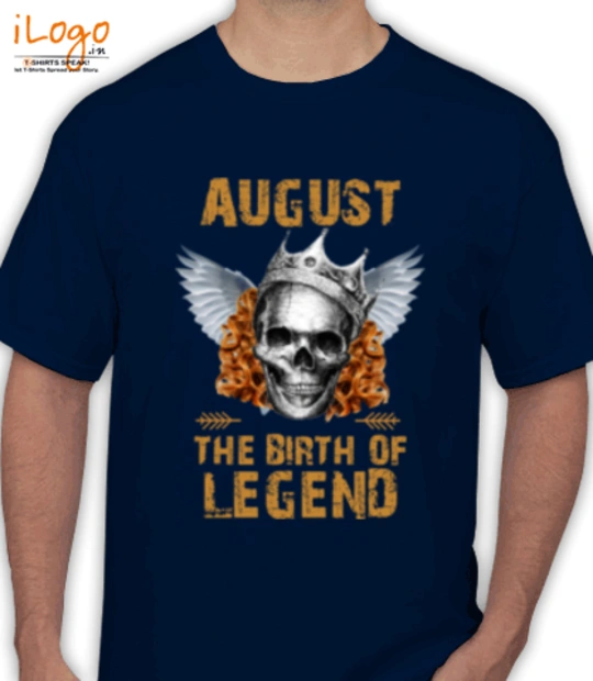 Legends are Born in August LEGENDS-BORN-IN-AUGUST-.-. T-Shirt