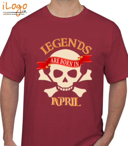 Legends are Born in April LEGENDS-BORN-IN-April.-. T-Shirt
