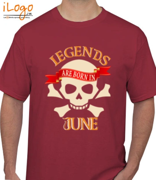 LEGENDS BORN IN LEGENDS-BORN-IN-June.-. T-Shirt
