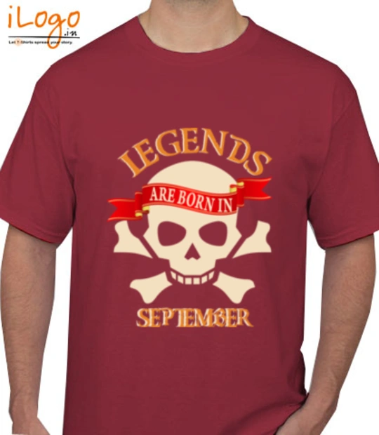 Legends are Born in September LEGENDS-BORN-IN-September.-. T-Shirt