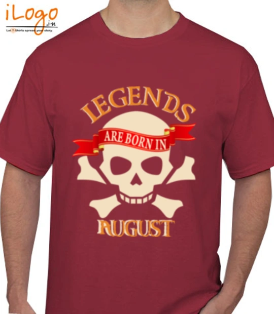 LEGENDS BORN IN LEGENDS-BORN-IN-August.-. T-Shirt