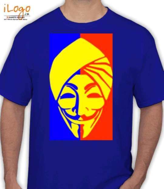 Sikh face-with-pagdi T-Shirt